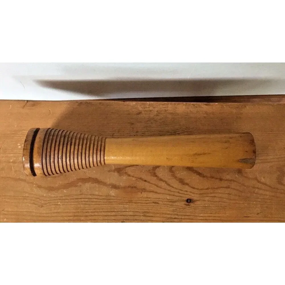 Vintage Antique Primitive Solid Wood Loom Tool Candlestick Taper Holder 12